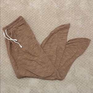 Free People Drawstring Drop Crotch Casual Pants, Brown, Size S